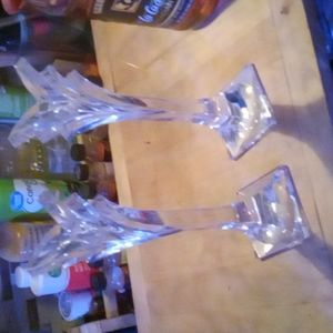 Set of crystal Mikasa candle holders